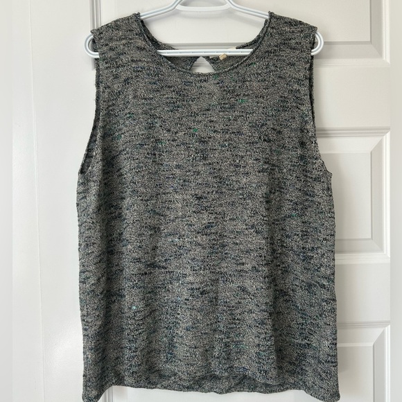 Eileen Fisher Linen Blend Sleeveless Open Back Blouse - Picture 1 of 7